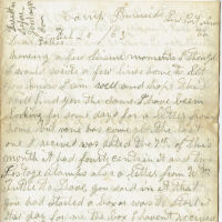 Parsil: Samuel B. Parsil Civil War Letter, February 25, 1863