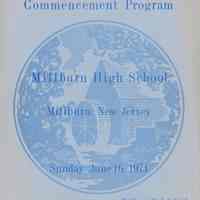 Millburn High School: Commencement Program, 1974
