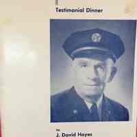 Fire Department: Testimonial Dinner For J. David Hayes - Nov. 16, 1960