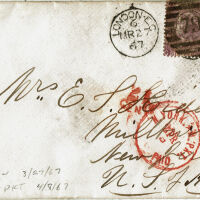 Hedden: Mrs. E. J. Hedden Envelope, 1867