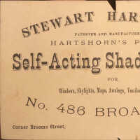 Hartshorn: Self-Acting Shade Rollers Advertising Card