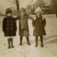 Kids in the Snow Outside in Short Hills