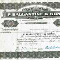 Badenahusen: Ballantine & Sons Stock Certificate, 1947