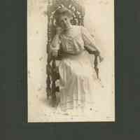 Bosworth: Unidentified woman seated in high back chair