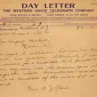          Millburn Women's Political Union: Margaret Marshall and Cornelia Rose Letters, 1915 picture number 1
   