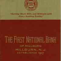          First National Bank of Millburn Bankbook, 1951-4 picture number 1
   