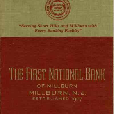 First National Bank of Millburn Bankbook, 1951-4