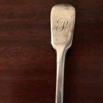 Caparn: Silver Dessert Spoon as seen in the Shackelton Photograph of Table Set for Christmas Dinner, 1902