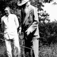 Hartshorn: Stewart Hartshorn with a Shovel at Groundbreaking, July 1935