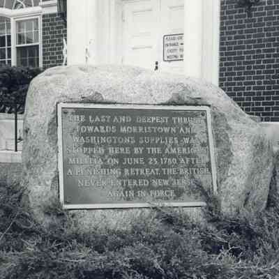 Battle of Springfield: Plaque Commemorating the American Militia