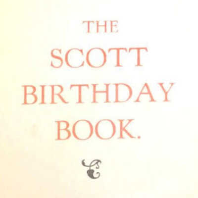 White Oak Ridge Chapel, Scott Birthday Book