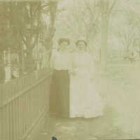 Unidentified Women Standing Outdoors, c. 1890