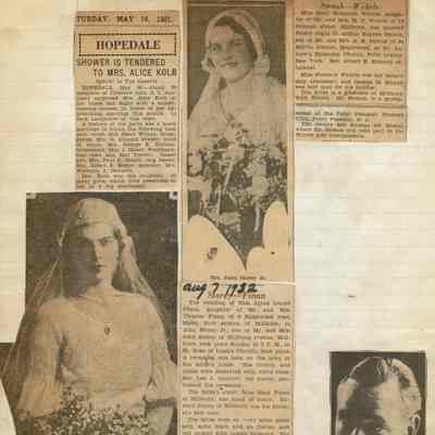 Wehrle Scrapbook: Straub, Wehrle, Finan, DeVillers Seymour weddings
