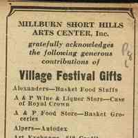          Millburn Art Center 1945 Scrapbook: Village Festival Local Announcements picture number 8
   