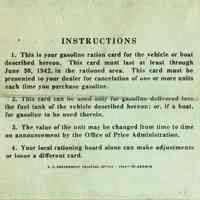          Lampe: Willett Lampe Gasoline Ration Card, 1942 picture number 2
   