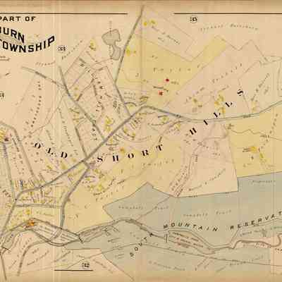 Map: Mueller's Atlas Map of Old Short Hills Section of Millburn, 1906