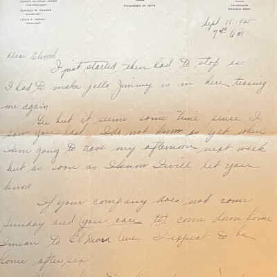 Macpherson: Letter 1925