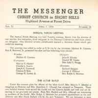 Christ Church: The Messenger, April 1959