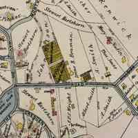         Detail of location of 128 Hobart in 1890.
   