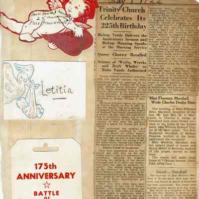 Wehrle Scrapbook: Florence Marshall, Marietta Marshall weddings