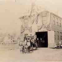 Semi-Centennial Celebration: Millburn Town Hall/Fire Station with Fire Truck, 1907