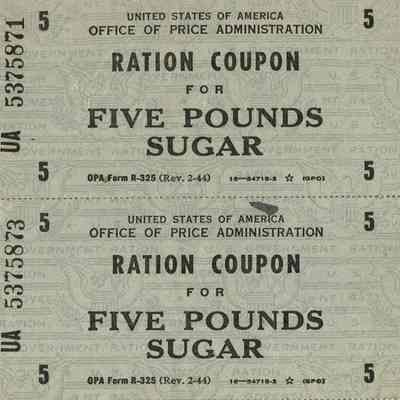 Lampe: Sugar Ration Coupons, 1945