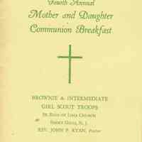 Scouts: Mother Daughter Communion Breakfast Program, 1963