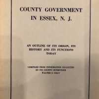 County Government in Essex, N.J, 1953