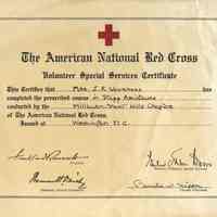 Red Cross: Volunteer Special Services Certificate