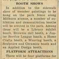          Millburn Art Center 1945 Scrapbook: Summit, South Orange, Springfield 1945 Village Arts Festival Notices picture number 4
   