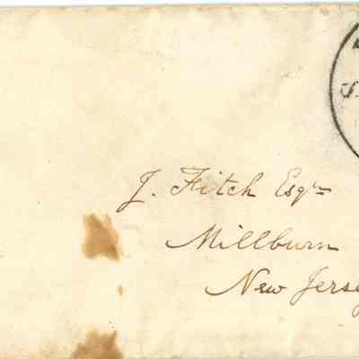 Fitch: John Fitch and Mrs. John Fitch Envelopes, c. 1890s