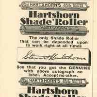 Hartshorn: Hartshorn Shade Roller Advertisement from Frank Leslie