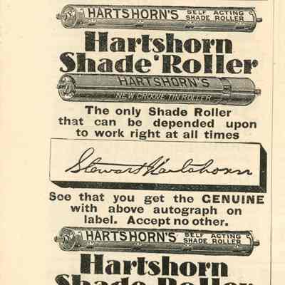Hartshorn: Hartshorn Shade Roller Advertisement from Frank Leslie's