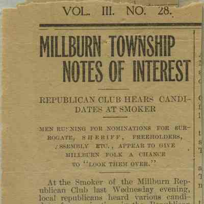 Wyoming Civic Association: Millburn Township Notes of Interest, 1914