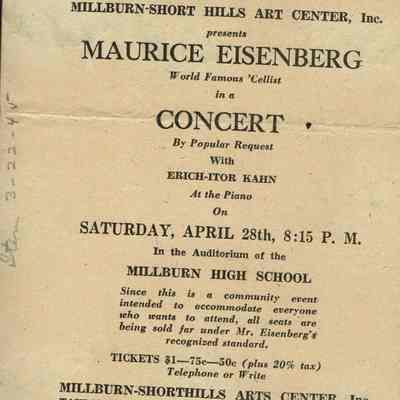 Millburn Art Center 1945 Scrapbook: Millburn High School Concert Advance Publicity, 1945