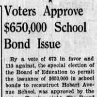          Notice of Bond Issue Approval, Item, June 7, 1951.
   