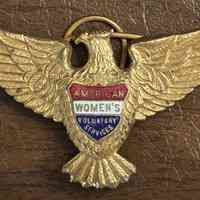          AWVS: American Woman's Voluntary Services Eagle Pin, c. 1943 picture number 1
   