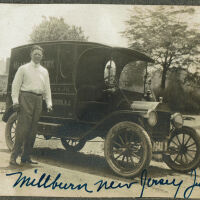 Lonergan: Edward Lonergan, Jr. with Delivery Truck, June 1917