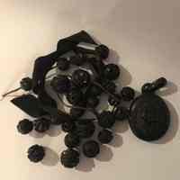          Jewelry: Sarah Caparn Bishop Mourning Necklace with Locket, 1874 picture number 3
   