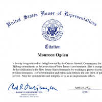 Ogden: Maureen Ogden Citation from House of Representatives, 2002