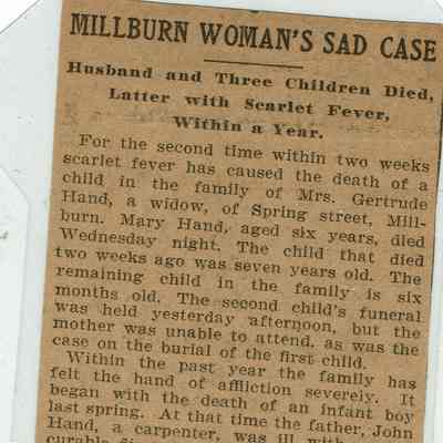 Flanagan: Tragic Stories Newspaper Clippings, c. 1902-1906