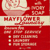 Mayflower Laundry Matchbook Cover