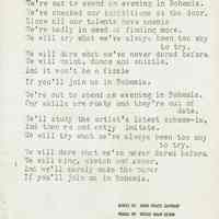 Millburn Art Center: Night in Bohemia Planning Materials, 1945