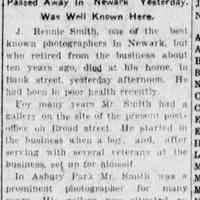          J. Rennie Smith Obituary, Asbury Park Press, October 5, 1905
   