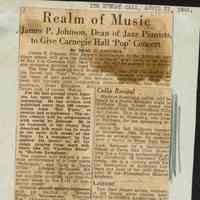 Millburn Art Center 1945 Scrapbook: Eisenberg Cello Recital, 1945