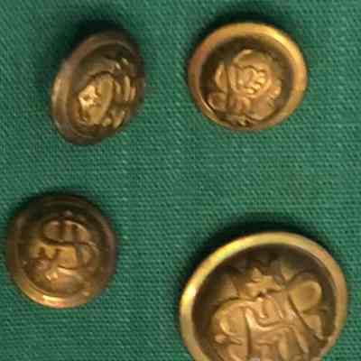 G.A.R.: Brass Buttons for G.A.R. and Sons of Union Veterans Uniforms