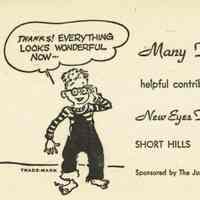          New Eyes for the Needy: Thank you postcard, 1958 picture number 1
   