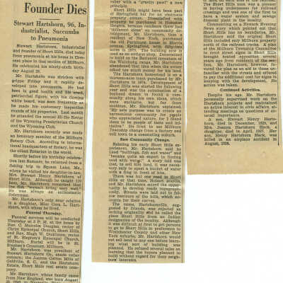Stewart Hartshorn Obituary, Newark Evening News, January 12, 1937