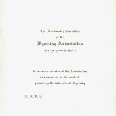 Wyoming Civic Association: Membership Invitation