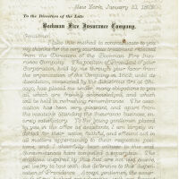 Brison: Benjamin Whitney Benson Resignation from Beekman Fire Insurance Company, 1872